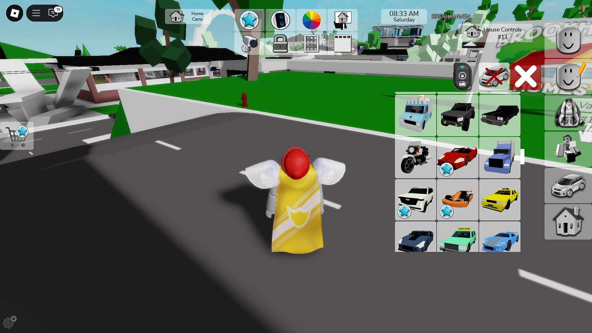 Vehicle list (Image via Roblox)